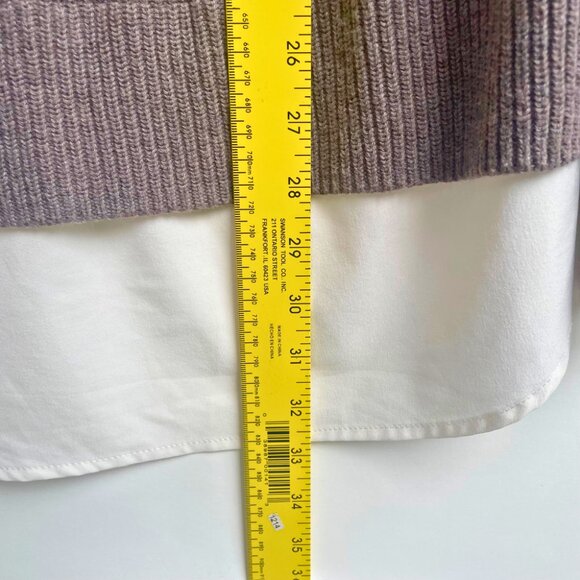 SIMPLY VERA Cowl Neck Lace Knit Sweater w/ Layered Hem S - Picture 8 of 10